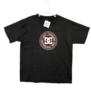 DC Shoes Shirt Boys L(7) Black Logo Skater Skateboard NWT